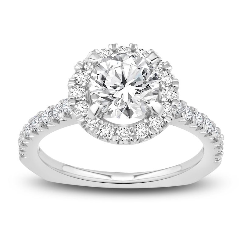 Main Image 4 of Diamond Bridal Set 1-5/8 ct tw Round 14K White Gold