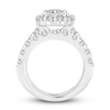 Thumbnail Image 3 of Diamond Bridal Set 3-7/8 ct tw Princess/Round 14K White Gold
