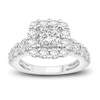 Thumbnail Image 4 of Diamond Bridal Set 3-7/8 ct tw Princess/Round 14K White Gold