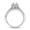 Thumbnail Image 1 of Diamond Bridal Set 1 ct tw Emerald/Round 14K White Gold