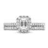 Thumbnail Image 2 of Diamond Bridal Set 1 ct tw Emerald/Round 14K White Gold