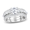 Thumbnail Image 1 of Diamond Bridal Set 1-1/2 ct tw Round/Marquise 14K White Gold