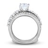 Thumbnail Image 2 of Diamond Bridal Set 1-1/2 ct tw Round/Marquise 14K White Gold