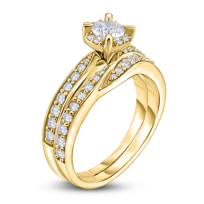 Main Image 2 of Diamond Bridal Set 1 ct tw Round 14K Yellow Gold