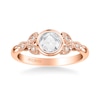 Thumbnail Image 1 of ArtCarved Rose-Cut Diamond Bridal Set 5/8 ct tw 14K Rose Gold
