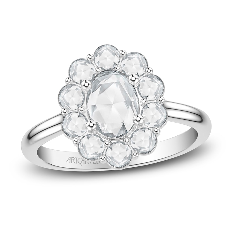 ArtCarved Rose-Cut Diamond Bridal Set 1-1/4 ct tw 14K White Gold