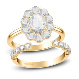 ArtCarved Rose-Cut Diamond Bridal Set 1-1/4 ct tw 14K Yellow Gold