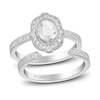 Thumbnail Image 0 of ArtCarved Rose-Cut Diamond Bridal Set 3/4 ct tw 14K White Gold