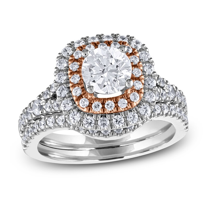 Main Image 1 of Diamond Bridal Set 1-1/2 ct tw Round 14K Two-Tone Gold