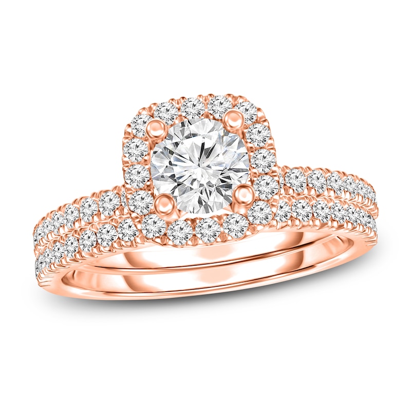 Main Image 1 of Diamond Bridal Set 3/4 ct tw Round 14K Rose Gold