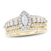 Thumbnail Image 0 of Diamond Bridal Set 1 ct tw Marquise/Round 14K Two-Tone Gold