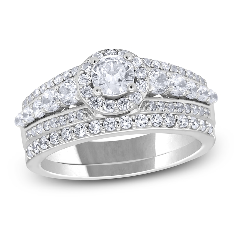 Main Image 1 of Diamond Bridal Set 1 ct tw Round 14K White Gold