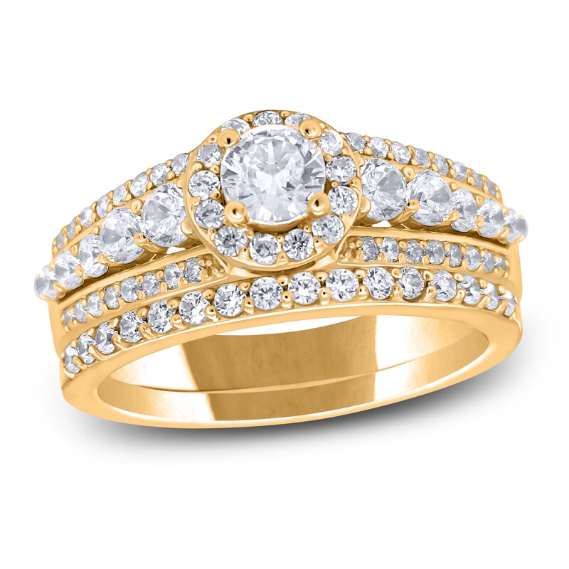 Main Image 1 of Diamond Bridal Set 1 ct tw Round 14K Yellow Gold