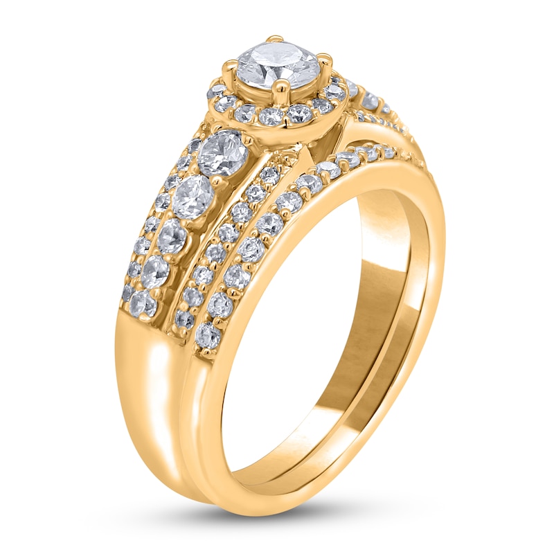 Main Image 2 of Diamond Bridal Set 1 ct tw Round 14K Yellow Gold