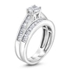 Thumbnail Image 2 of Diamond Bridal Set 1-1/4 ct tw Round/Baguette 14K White Gold