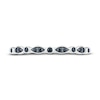 Thumbnail Image 5 of Black Diamond Bridal Set 5/8 ct tw Round 10K White Gold