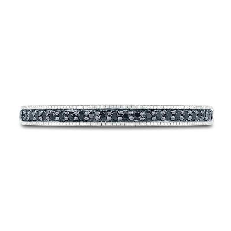 Main Image 5 of Black Diamond Bridal Set 1 ct tw Round 10K White Gold