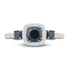 Thumbnail Image 2 of Black Diamond Bridal Set 1 ct tw Round 10K Rose Gold