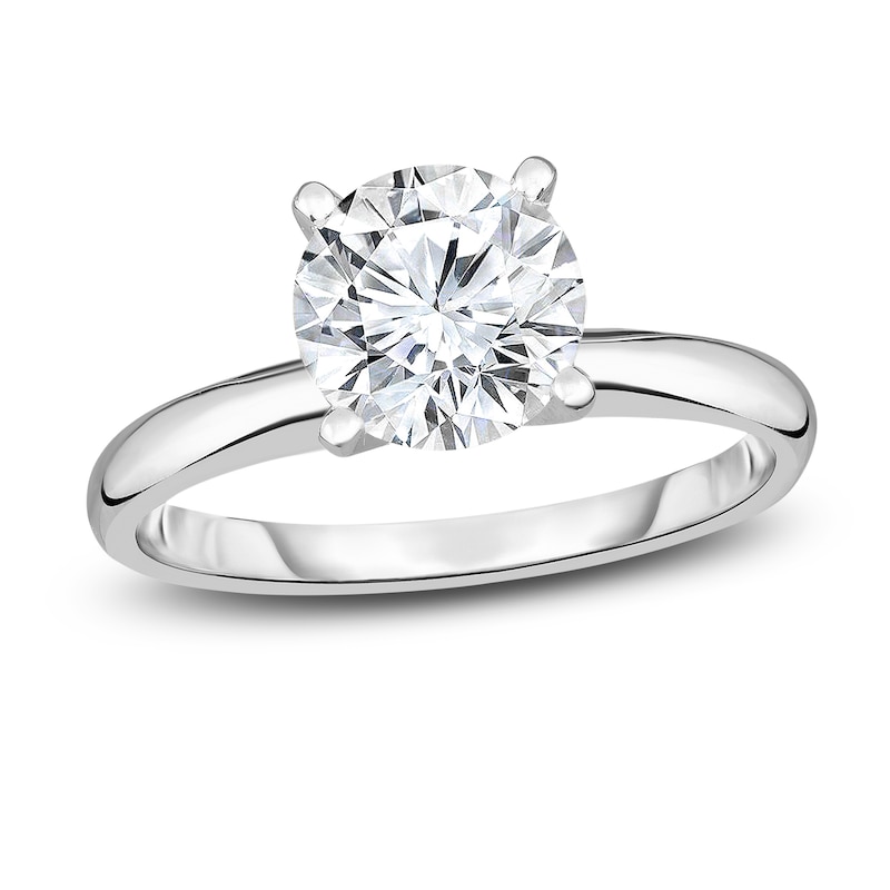 Main Image 1 of Diamond Solitaire Engagement Ring 7/8 ct tw Round 14K White Gold (I2/I)