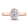Thumbnail Image 3 of Diamond Solitaire Engagement Ring 2 ct tw Bezel-Set Oval 14K Rose Gold (I2/I)
