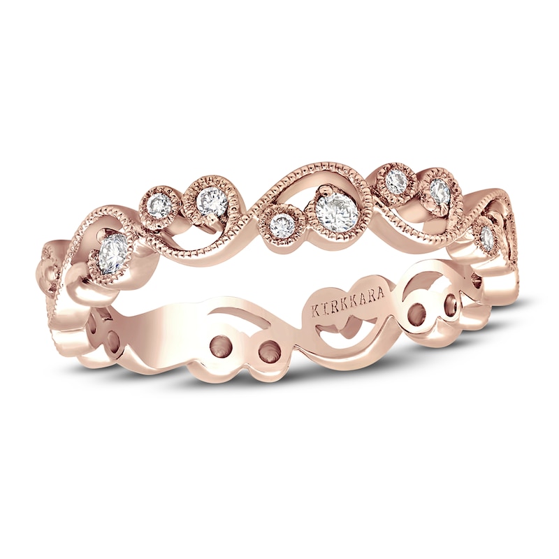 Main Image 1 of Kirk Kara Diamond Lace Wedding Band 1/8 ct tw Round 18K Rose Gold