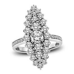 Diamond Ring 2 ct tw Round 14K White Gold
