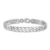 Men's Fancy Link Bracelet 14K White Gold 7.4mm 8"