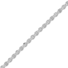 Thumbnail Image 2 of Solid Diamond-Cut Valentine Bracelet 14K White Gold 7.5"