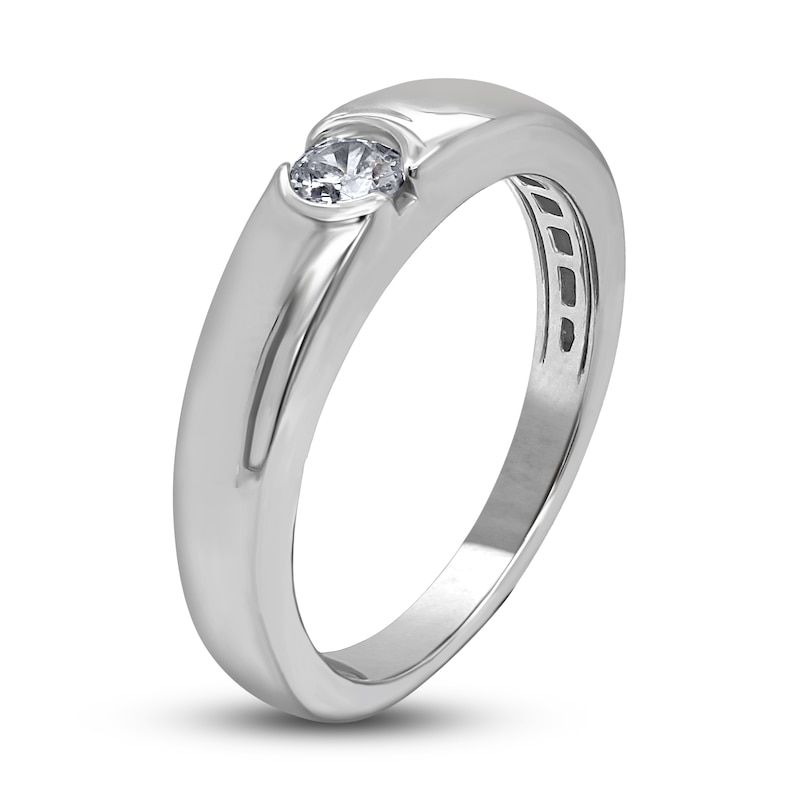 Main Image 2 of Men's Diamond Anniversary Ring 1/4 ct tw Round 14K White Gold
