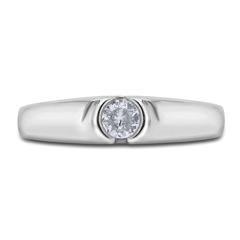 Main Image 3 of Men's Diamond Anniversary Ring 1/4 ct tw Round 14K White Gold