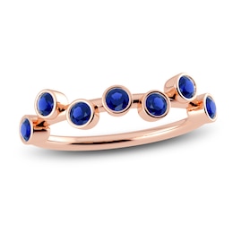Juliette Maison Natural Blue Sapphire Ring 10K Rose Gold