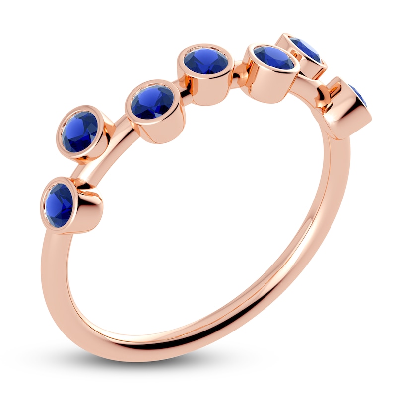 Main Image 2 of Juliette Maison Natural Blue Sapphire Ring 10K Rose Gold