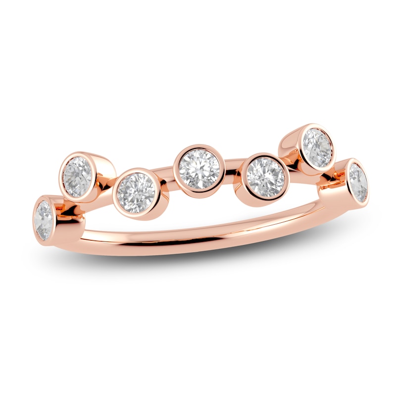Main Image 1 of Juliette Maison Natural White Sapphire Ring 10K Rose Gold