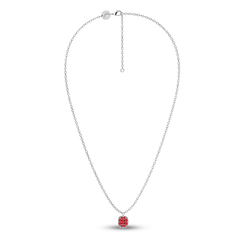 Main Image 2 of Juliette Maison Natural Ruby Pendant Necklace 10K White Gold