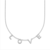 Thumbnail Image 1 of Juliette Maison Diamond Station Name Necklace 1/2 ct tw Round 10K White Gold