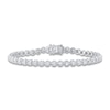 Thumbnail Image 1 of Shy Creation Diamond Tennis Bracelet 1 ct tw Round 14K White Gold 7" SC55024353