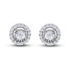 Diamond Stud Earrings 3/4 ct tw Round 14K White Gold