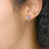 Thumbnail Image 2 of Diamond Stud Earrings 3/4 ct tw Round 14K White Gold