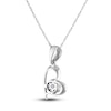 Thumbnail Image 2 of Diamond Pendant Necklace 1/10 ct tw Round 14K White Gold 18"