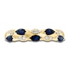 Thumbnail Image 3 of LALI Jewels Natural Blue Sapphire Anniversary Band 1/15 ct Diamonds 14K Yellow Gold