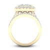 Thumbnail Image 3 of Diamond Cushion Bridal Set 2 ct tw Round 14K Yellow Gold