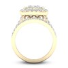 Thumbnail Image 4 of Diamond Cushion Bridal Set 2 ct tw Round 14K Yellow Gold