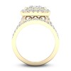 Thumbnail Image 3 of Diamond Cushion Bridal Set 2 ct tw Round 14K Yellow Gold