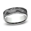 Thumbnail Image 1 of Men's Script Wedding Band 14K White Gold/Tantalum 7.5mm