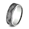 Thumbnail Image 2 of Men's Script Wedding Band 14K White Gold/Tantalum 7.5mm