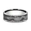 Thumbnail Image 3 of Men's Script Wedding Band 14K White Gold/Tantalum 7.5mm