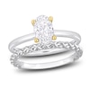 Thumbnail Image 1 of Y-Knot Diamond Bridal Set 1 ct tw Oval 14K White Gold (I/I1)