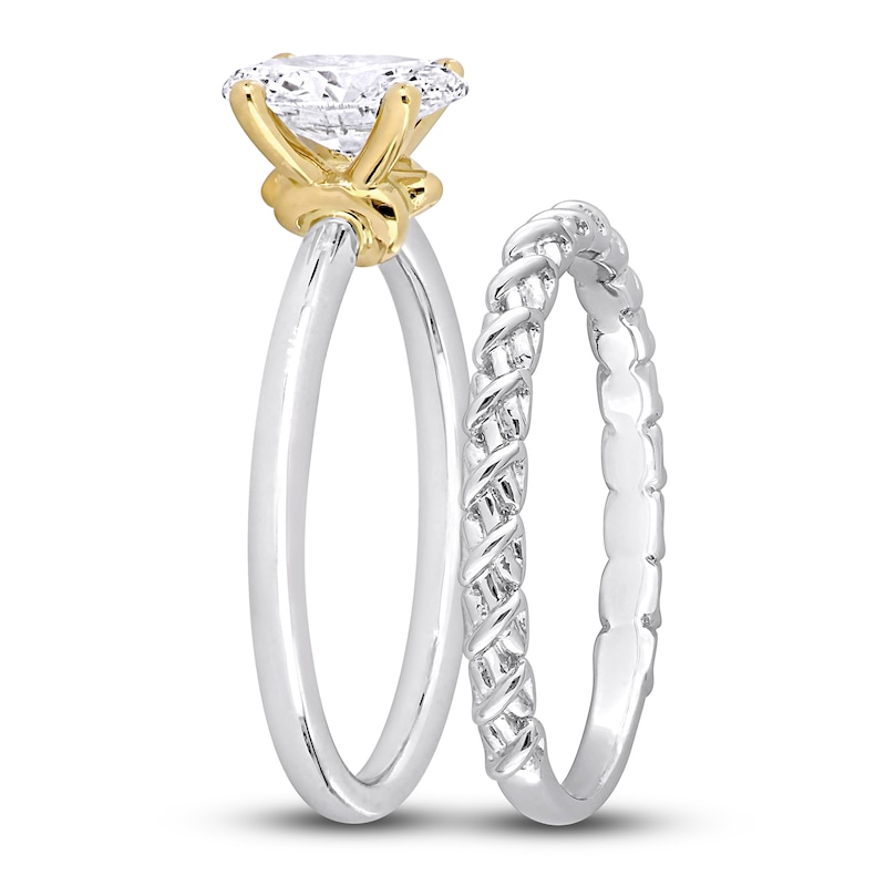 Main Image 2 of Y-Knot Diamond Bridal Set 1 ct tw Oval 14K White Gold (I/I1)