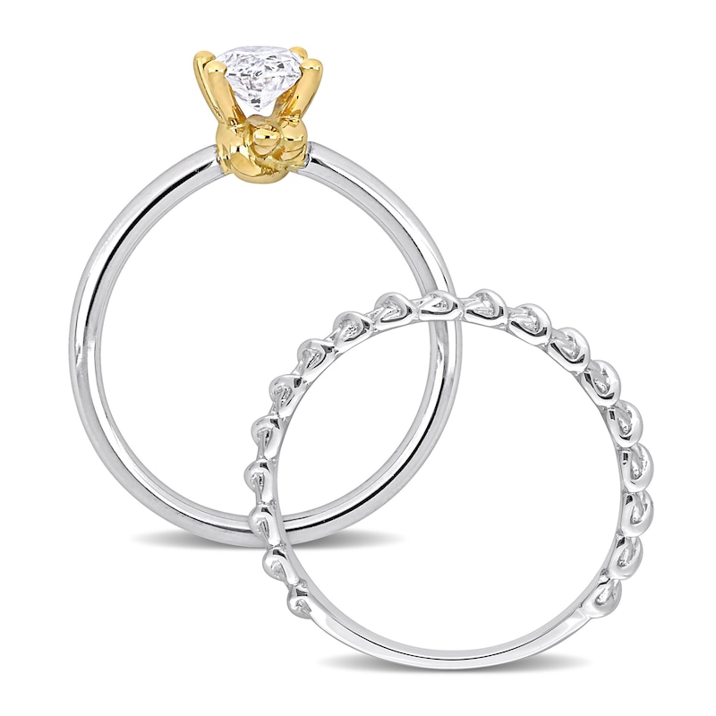 Main Image 3 of Y-Knot Diamond Bridal Set 1 ct tw Oval 14K White Gold (I/I1)