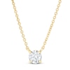 Thumbnail Image 1 of Lab-Grown Diamond Solitaire Necklace 1/2 ct tw Round 14K Yellow Gold 19" (SI2/F)